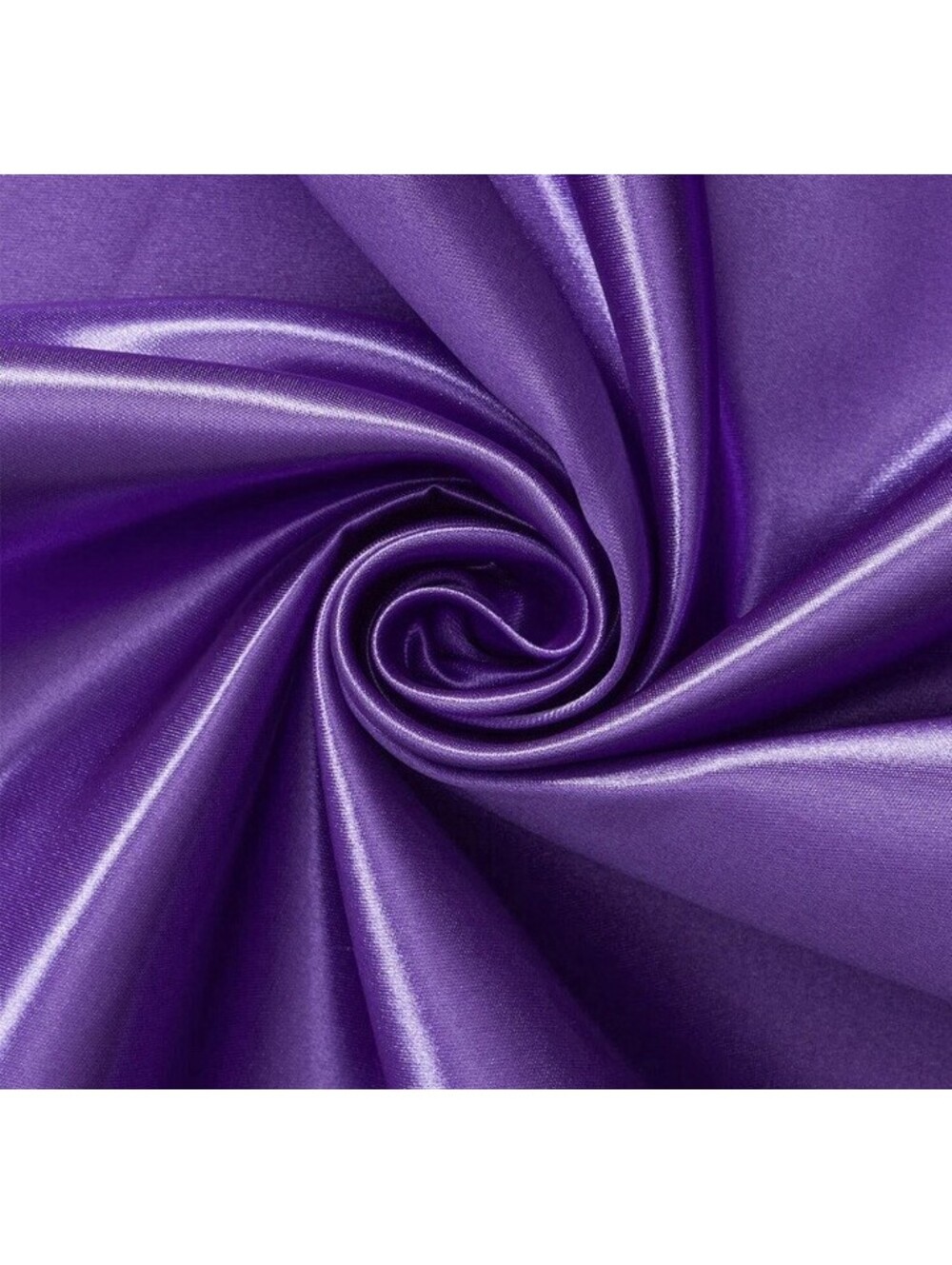 Stretch Charmeuse Shiny Polyester Lightweight Satin Fabric 3 Yard @ 60”Purple